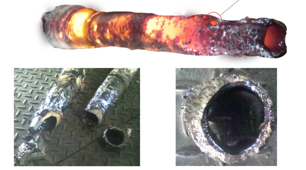 the leakage of sub entry nozzle