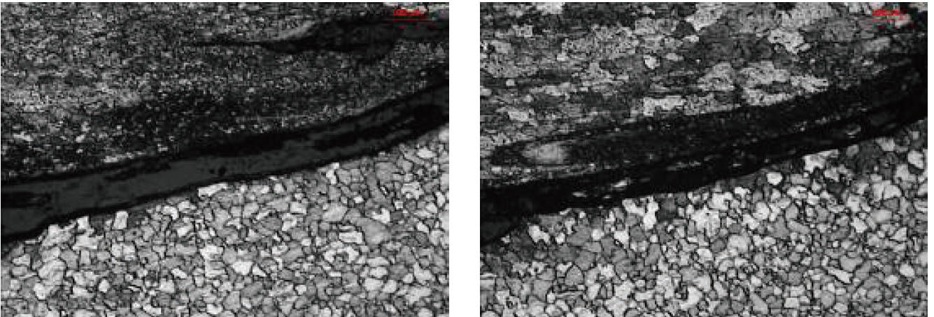 Figure5.the metallographic photo of the second clogging defect