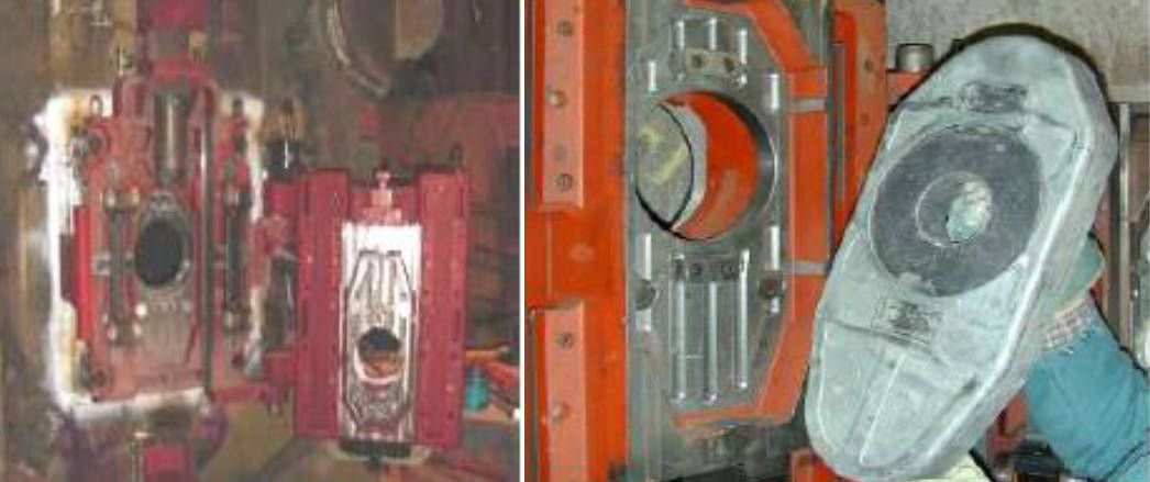 Figure 1. Slide gate refractory mounting