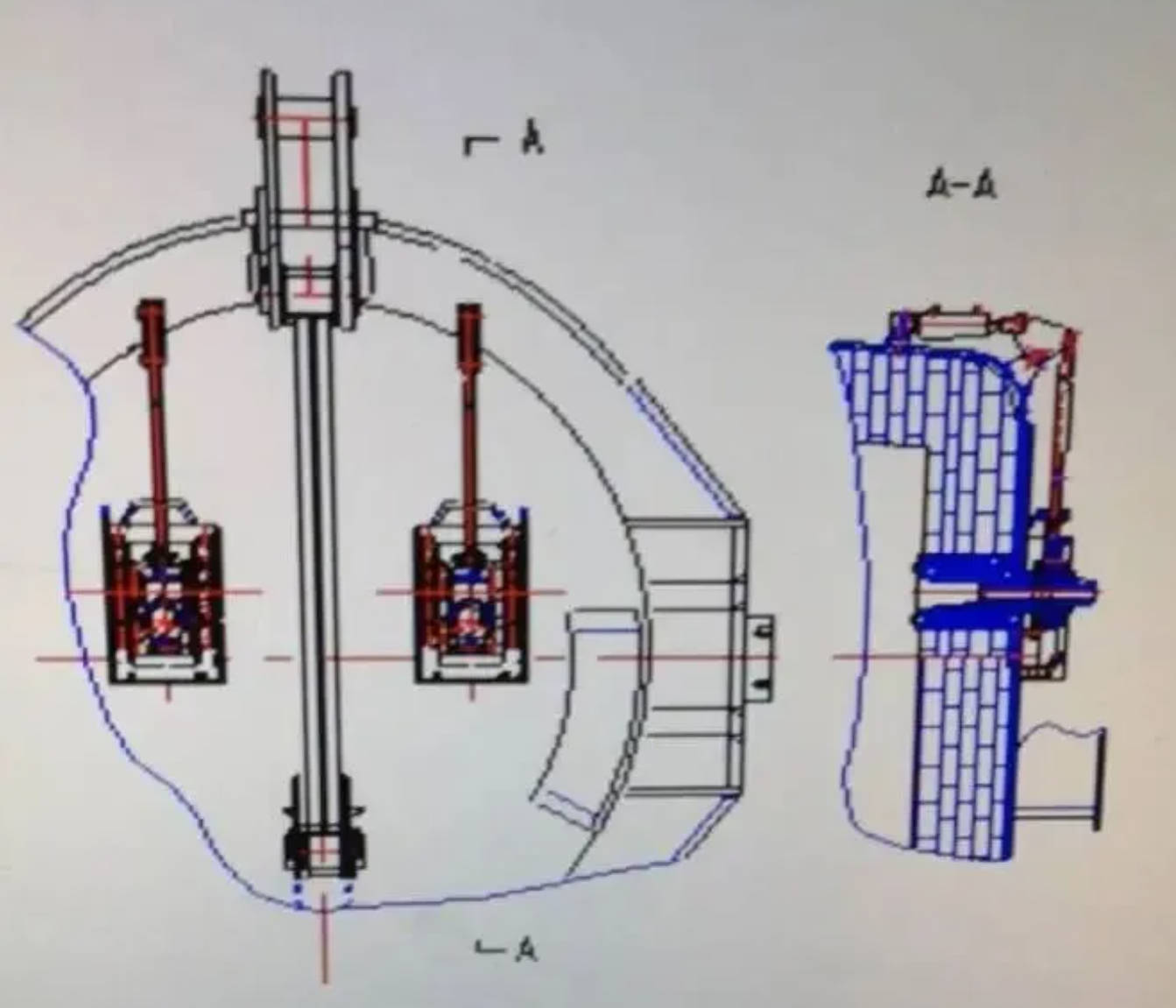 the layout of Side-drived slide gate mechanism 